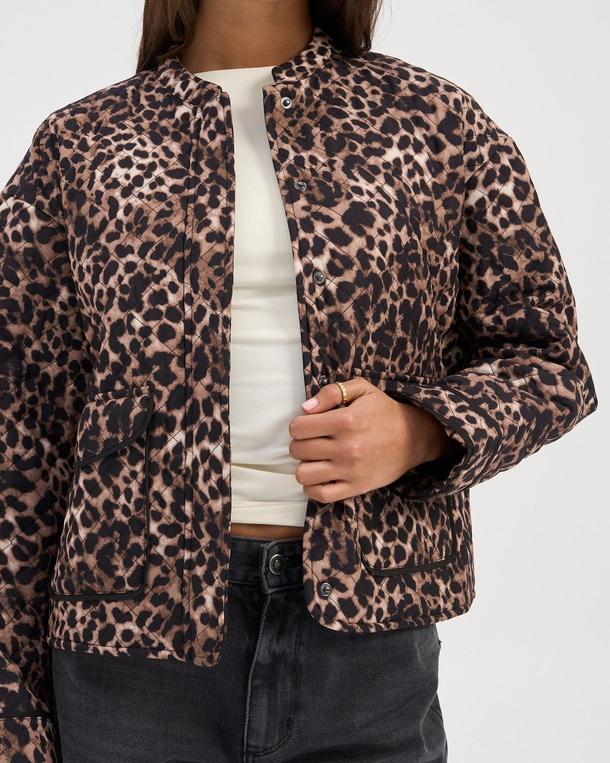 Leopard Quilted Jacket by ONLY