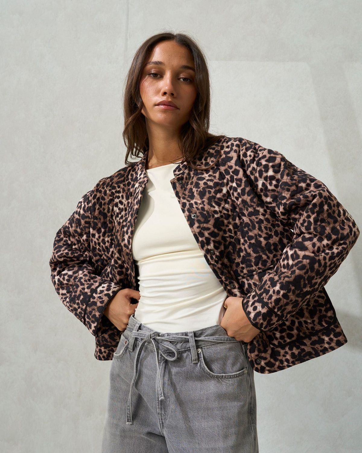 Leopard Quilted Jacket by ONLY