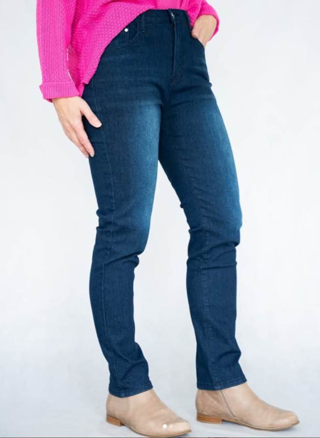 Dark Denim Straight Leg Jeans