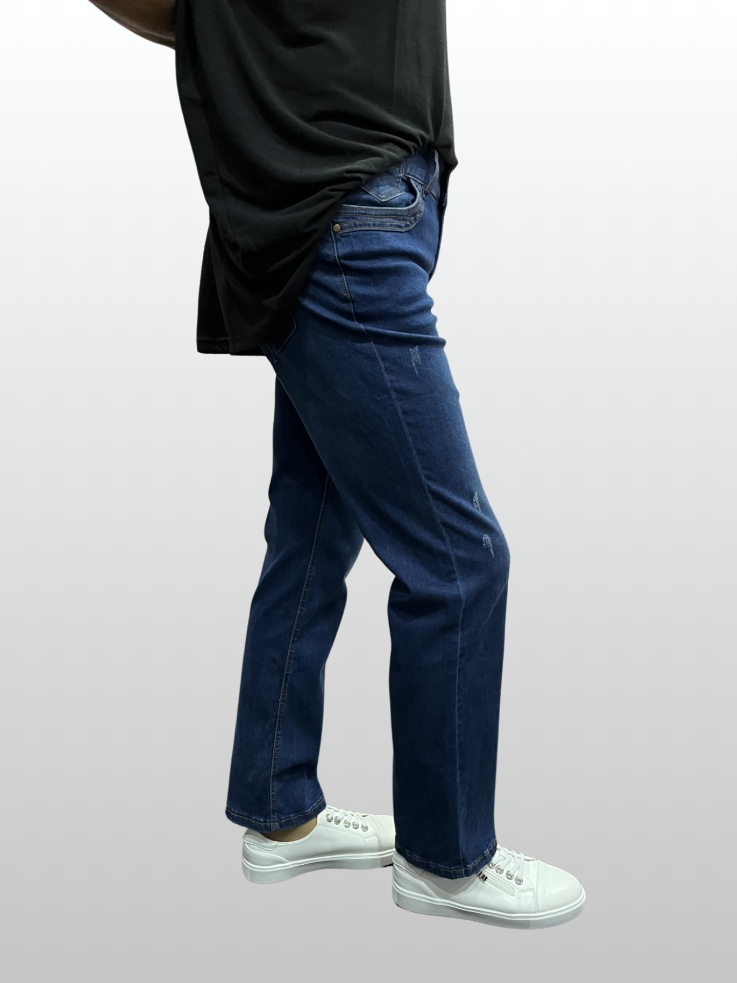 Wakee Distressed Slim Stretch Jean - Blue