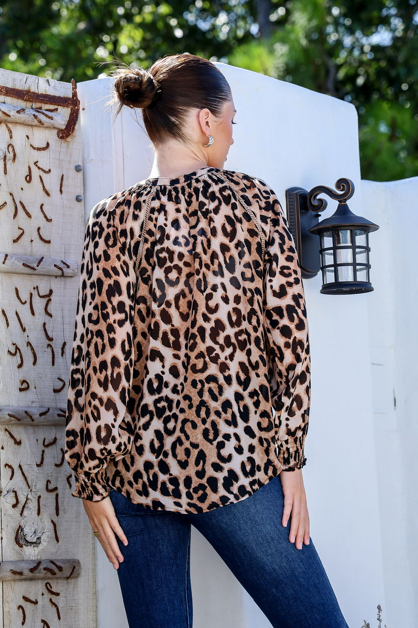 Zenya Leopard Blouse