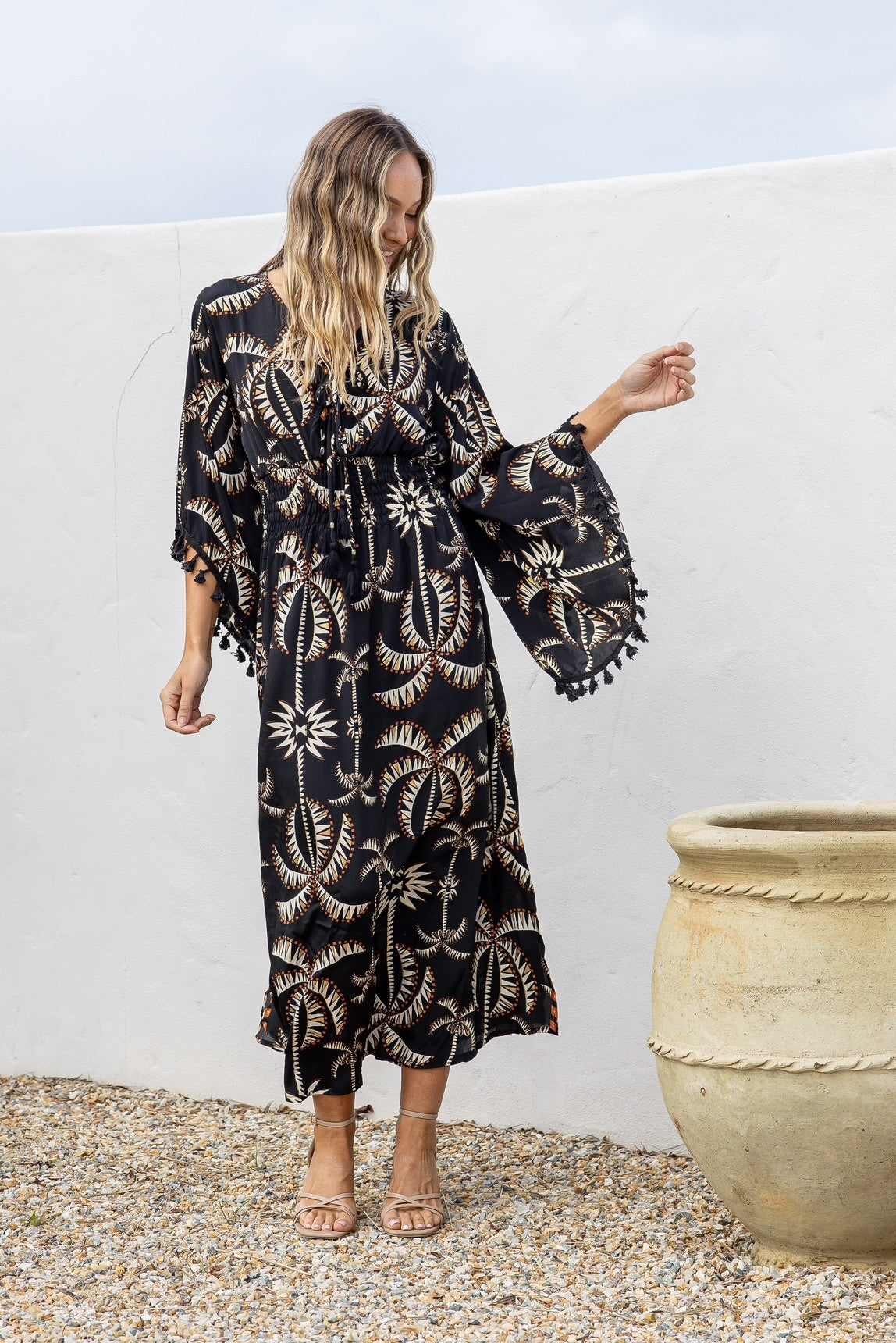 Belle Maxi Dress - Palm Print