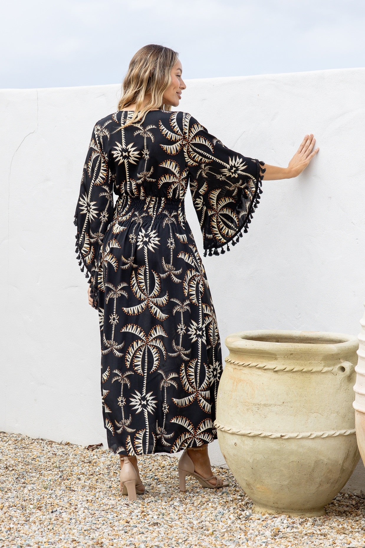 Belle Maxi Dress - Palm Print