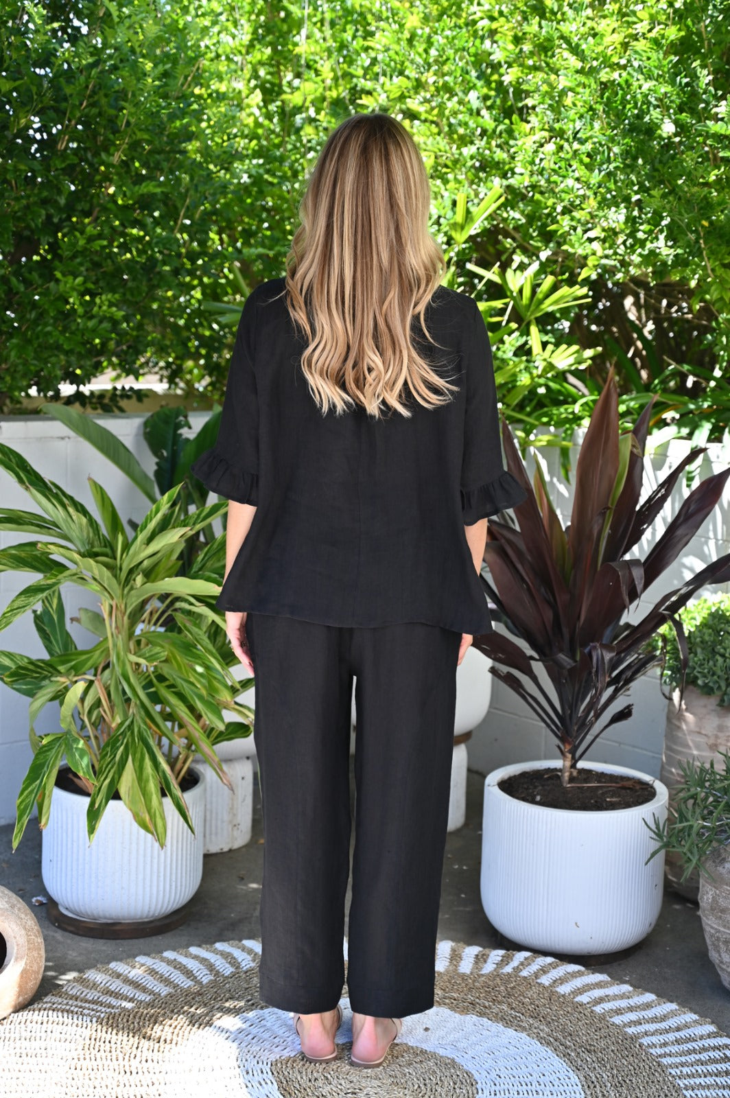 Linen Pants Black