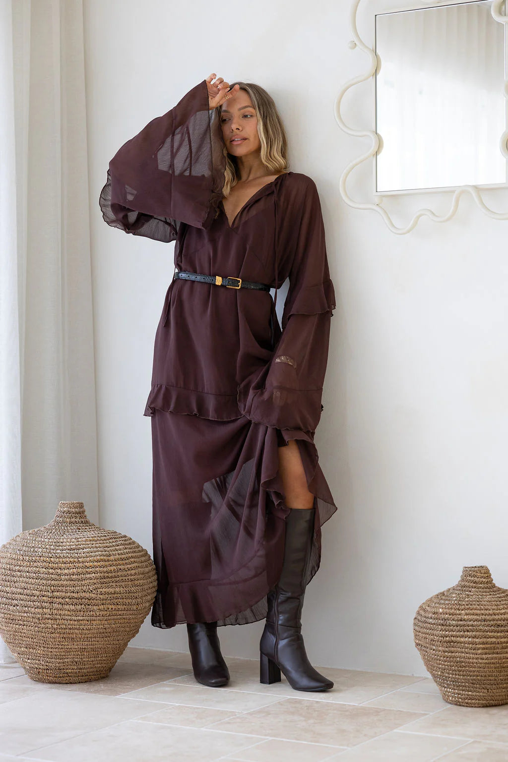 Willow Maxi Dress - Chocolate