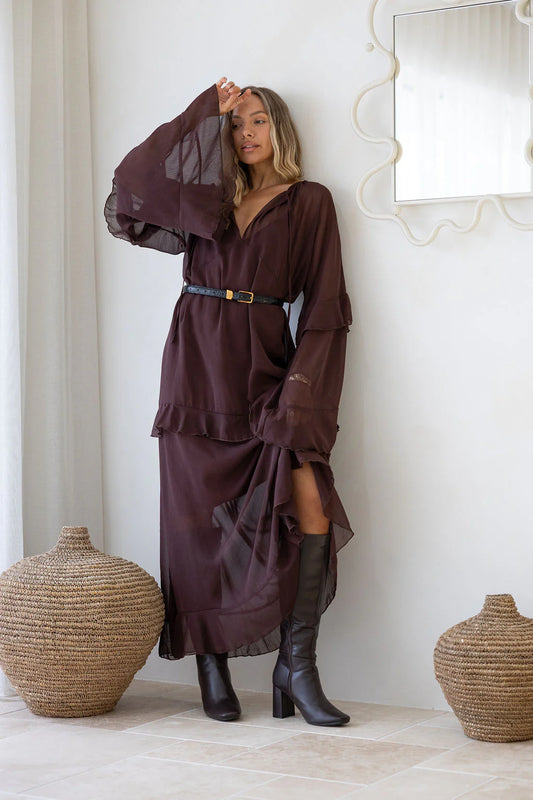 Willow Maxi Dress - Chocolate