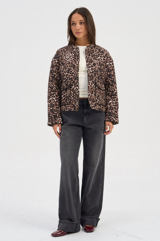 Leopard Quilted Jacket by ONLY
