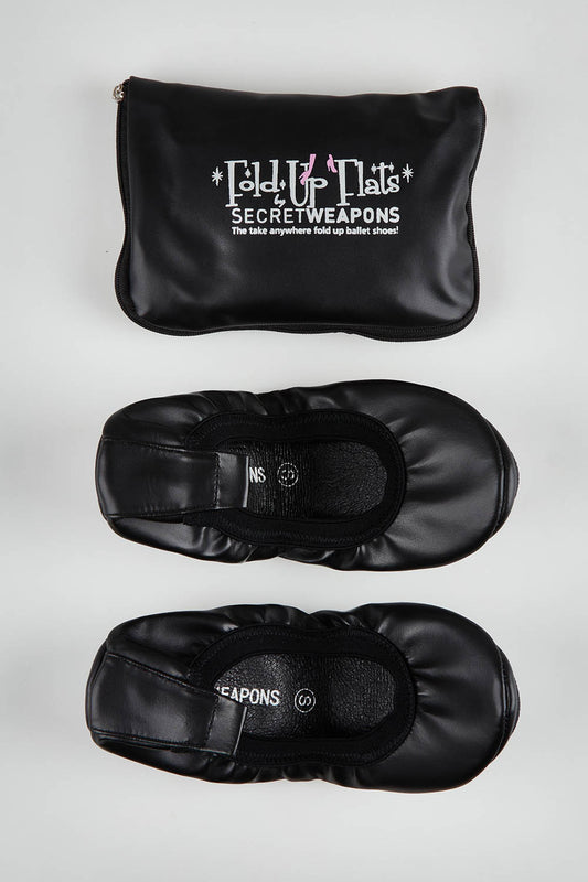 Secret Weapons Fold Up Flats - Black