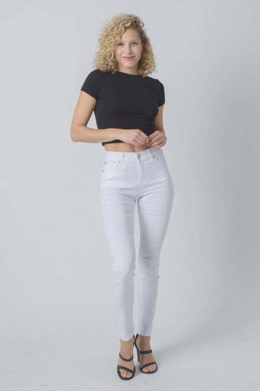 Wakee White Skinny High Rise Jeans