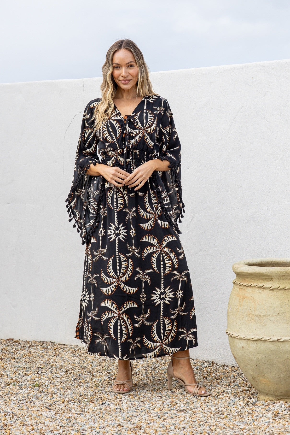 Belle Maxi Dress - Palm Print