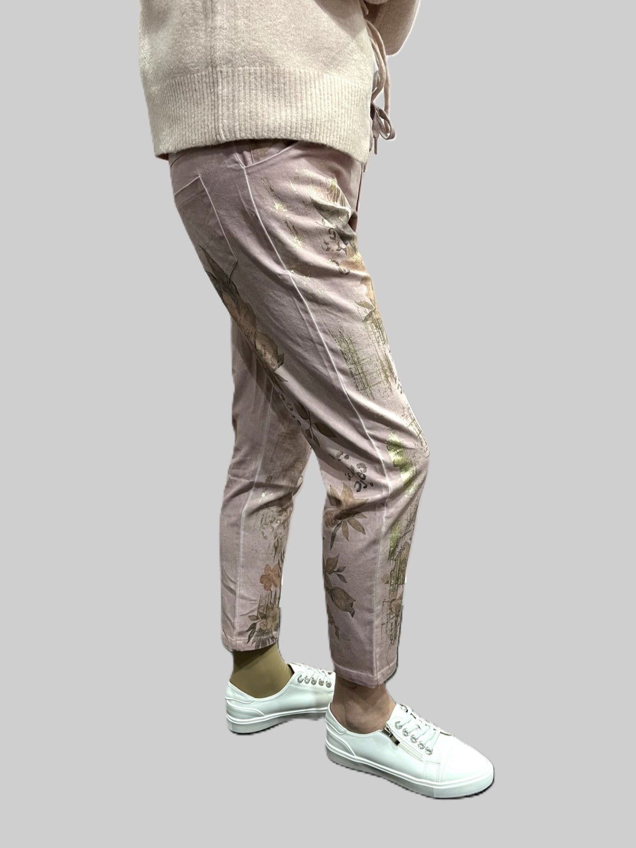 Sophia Floral Pants - Dusty Pink